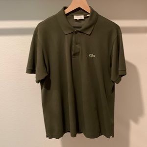 Authentic Lacoste Dark Olive Polo Size Large
